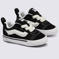 Vans Toddler Elastic Lace Knu Skool Shoe - Black/True White