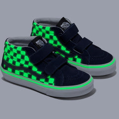 Vans Kids SK8-Mid Reissue Skateboard Shoe - Glow Summer Nights Navy