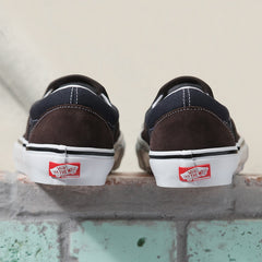 Vans Skate Slip-On Skateboard Shoe - Dark Brown/Navy