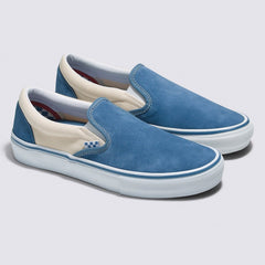 Vans Skate Slip-On Skateboard Shoe - Cream/Light Navy