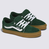 Vans Chukka Low Sidestripe Skateboard Shoe - Dark Green/Gum