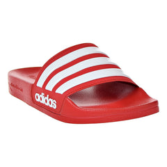 Adidas Adilette Cloudfoam Mens Slides Scarlet/White