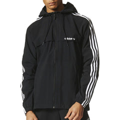 Adidas Originals 3-Stripes Windbreaker Men's Track Top Black/White