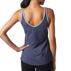Adidas Originals New York Red Bulls V-Neck Women's Tank Top Blue Heather
