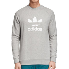 Adidas Men's Originals Trefoil Warm-Up Crew Sweatshirt Medium Grey Heather