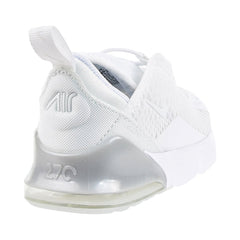 Nike Air Max 270 (TD) Little Kids' White/White-Metallic Silver