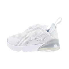 Nike Air Max 270 (TD) Little Kids' White/White-Metallic Silver