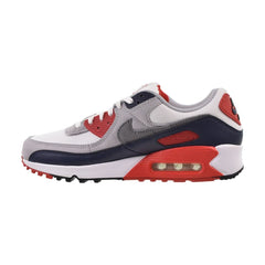 Nike Air Max 90 Men's Shoes White/Cool Grey/University Red dm0029-117