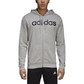 Adidas Essentials Camo Linear Men's Full Zip Hoodie Grey