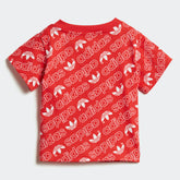 Adidas Originals Trefoil Kids Monogram Tee Collegiate Red/White