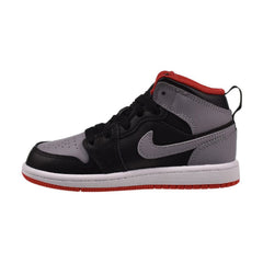 Jordan 1 Mid (PS) Little Kids' Shoes Black-Cement Grey-Fire Red