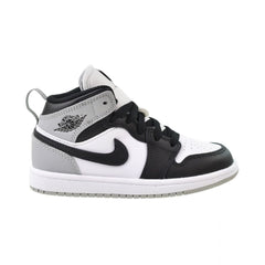 Jordan 1 Mid (PS) Little Kids' Shoes White/Light Smoke Grey dq8424-101