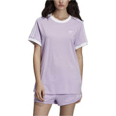 Adidas Women's Originals 3-Stripes Tee Purple Glow