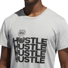 Adidas Men's New Hustle Graphic Tee Grey