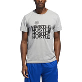 Adidas Men's New Hustle Graphic Tee Grey