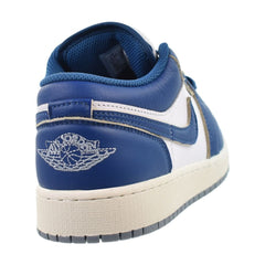 Air Jordan 1 Low SE (GS) Big Kids' Shoes White/Industrial Blue fn9137-141