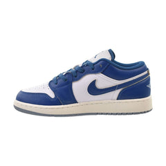 Air Jordan 1 Low SE (GS) Big Kids' Shoes White/Industrial Blue fn9137-141
