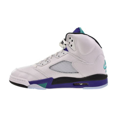 Air Jordan 5 Retro OG Men's Shoes White/Grape Ice-New Emerald hq7978-100