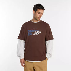 New Balance Numeric Stacked Graphic Pumpernickel S/s Shirt
