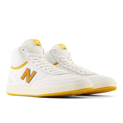 New Balance Numeric 440 High Skateboard Shoe - White/Yellow