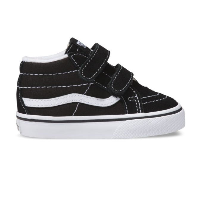 Vans Toddler SK8-Mid Reissue V Skateboard Shoes - Black/True White