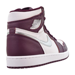 Air Jordan 1 Retro Hi OG Men's Shoes Bordeaux/Metallic Silver 555088-611