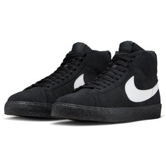 Nike SB Blazer Mid Skateboard Shoe - Black/White-Black-Black