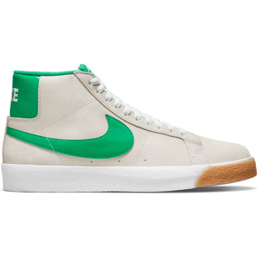 Nike SB Blazer Mid Skate Shoe - White/Lucky Green-White-Coconut Milk