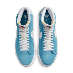 Nike SB Blazer Mid Skate Shoe - Cerulean/White-Cerulean-White