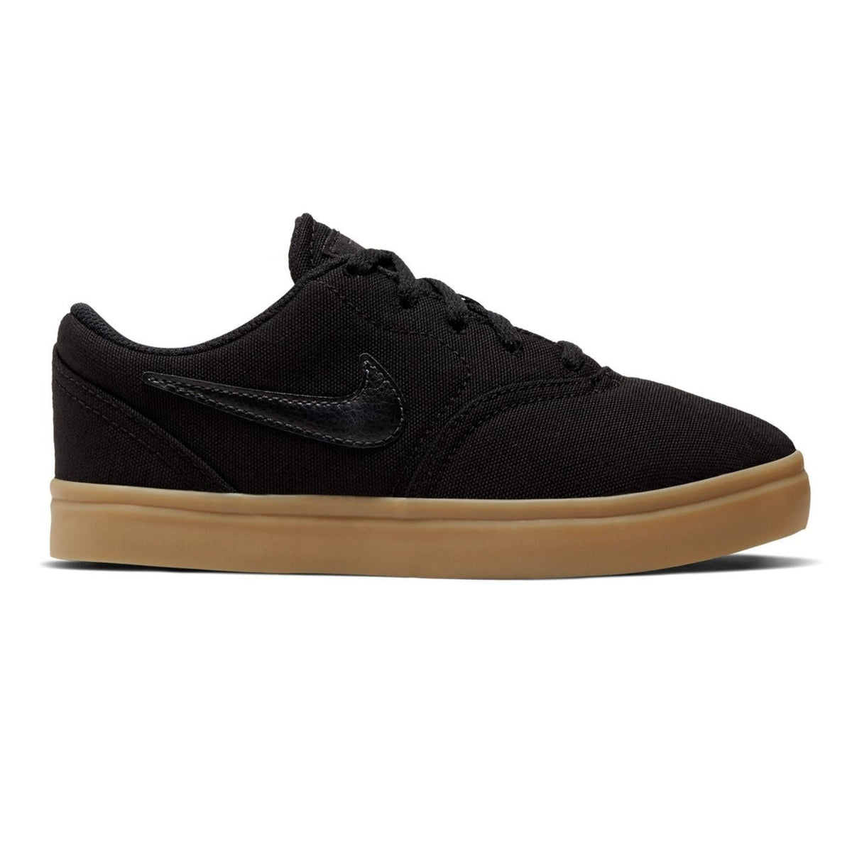 Nike SB Little Kids Check Canvas Skateboard Shoe - Black/Black-Gum Light Brown
