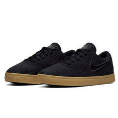 Nike SB Big Kids Check Canvas Skateboard Shoe - Black/Black-Gum Light Brown
