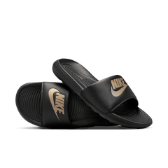 Men's Nike Victori One Slides "Black Metallic Gold"