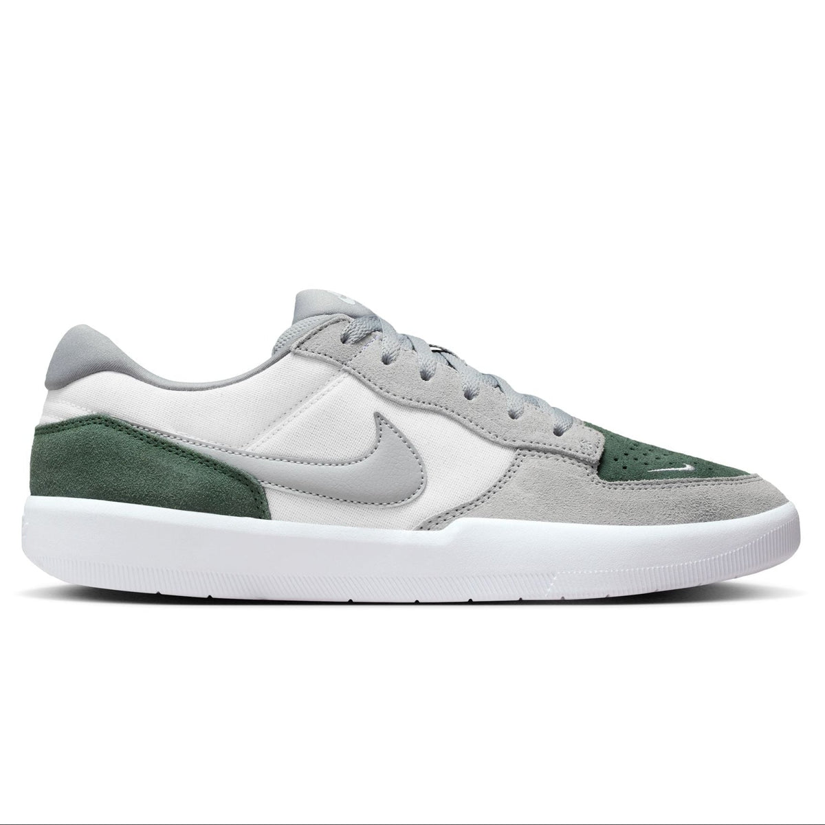 Nike SB Force 58 Skateboard Shoe - White/Silver-Fir-White