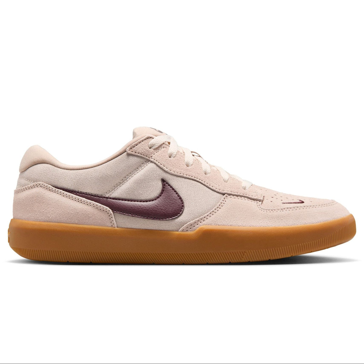 Nike SB Force 58 Skateboard Shoe - Cream/Burgundy Crush-Gum Light Brown
