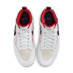 Nike SB Leo Baker React Premium Skateboard Shoe - White/Midnight Navy-University Red-White