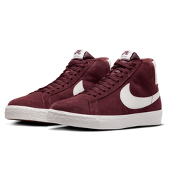 Nike SB Blazer Mid Skateboard Shoe - Burgundy Crush/Summit White