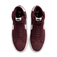 Nike SB Blazer Mid Skateboard Shoe - Burgundy Crush/Summit White