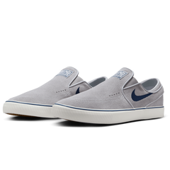 Nike SB Zoom Janoski+ Slip Skateboard Shoe - Wolf Grey/Navy-Wolf Grey-Summit White
