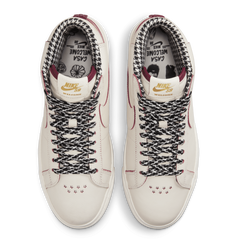 Nike SB Welcome Madrid Blazer Mid QS Skate Shoe - Sail/Dark Beetroot-White