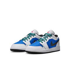 Big Kids' Air Jordan 1 Low SE "Royal Hyper Jade"