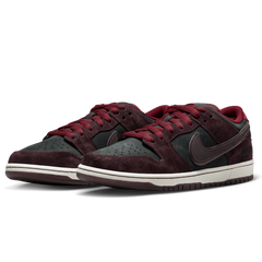 Nike SB x Riot Skate Shop Dunk Low Pro QS Skateboard Shoe - Mahogany/Dark Beetroot-Team Red-Sail