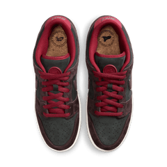 Nike SB x Riot Skate Shop Dunk Low Pro QS Skateboard Shoe - Mahogany/Dark Beetroot-Team Red-Sail