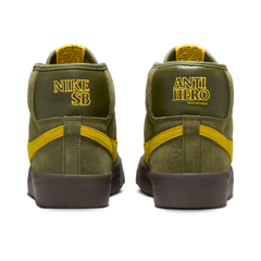 Nike SB x AntiHero Blazer Mid Skateboard Shoe - Rough Green/Amarillo-Rough Green