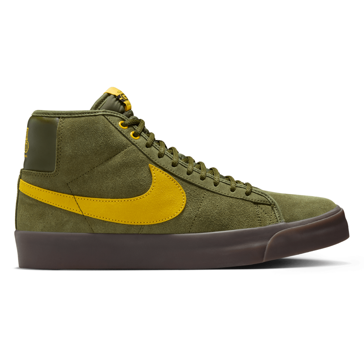 Nike SB x AntiHero Blazer Mid Skateboard Shoe - Rough Green/Amarillo-Rough Green