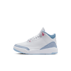Little Kids' Jordan 3 Retro Shoes (PS) "White Cobalt Bliss"
