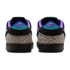 Nike SB Dunk Low Pro QS Dashawn Jordan Skateboard Shoe - String/Black-Bright Spruce-Fierce Purple