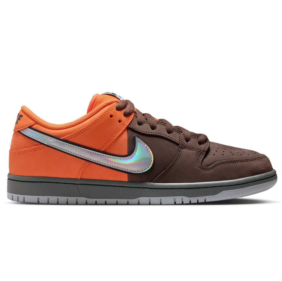 Nike SB Dunk Low Pro Muni Fast Pass Skateboard Shoe - Safety Orange/Wolf Grey-Baroque Brown