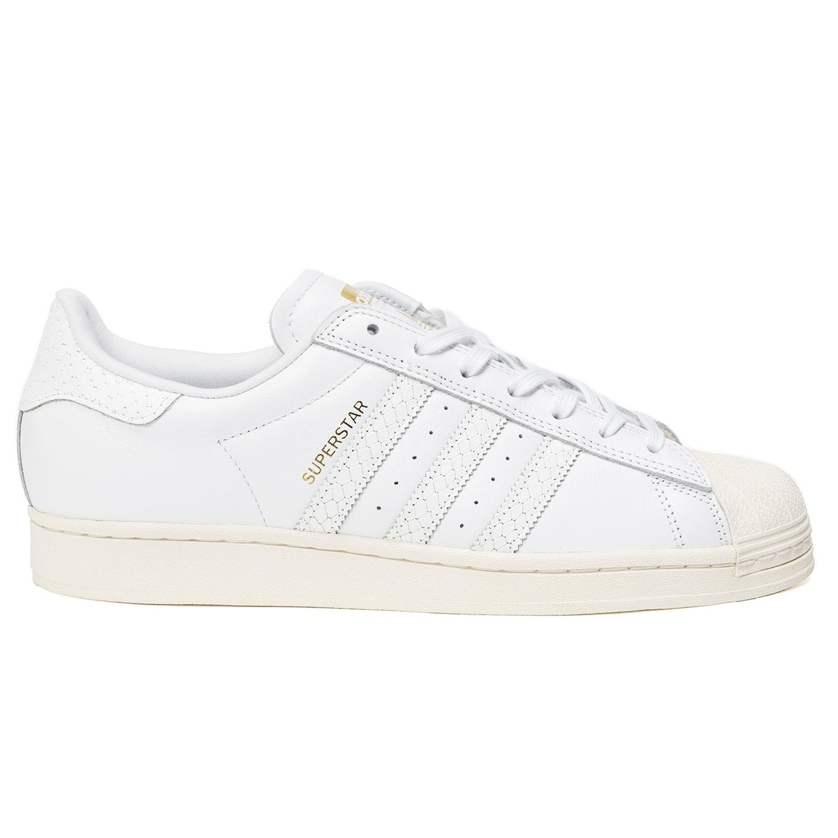 Adidas Superstar ADV Skateboard Shoe - White/White/Gold Metallic