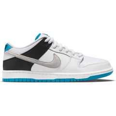 Nike SB Dunk Low Pro Skate Shoe - White/Neutral Grey-Black-Laser Blue