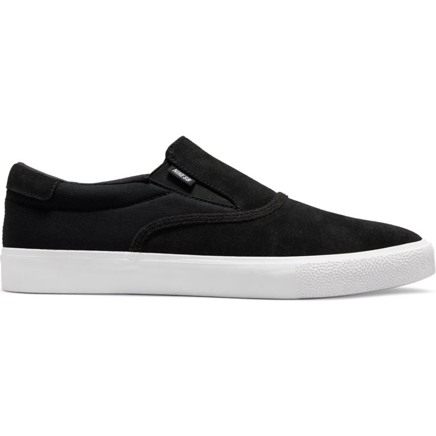 Nike SB Zoom Verona Slip Skateboard Shoe - Black/White-Black